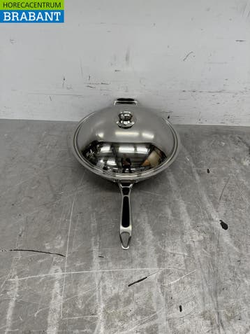 RVS Universele inductie wokpan wok met deksel 36 cm Horeca, Ophalen of Verzenden, Nieuw zonder verpakking