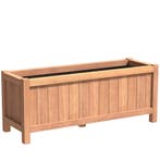Hardhouten plantenbak Valencia 150x50x60cm - Met bodem, 100 cm of meer, Nieuw, 60 cm of meer, Rechthoekig