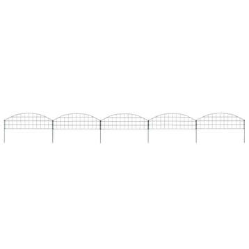 vidaXL Schuttingset gebogen 77,3x26 cm groen, Verzenden, Nieuw, IJzer, Minder dan 1 meter
