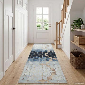 vidaXL Vloerkleedloper LESAKA zilver 100 x 150 cm, Huis en Inrichting, Stoffering | Tapijten en Kleden, Verzenden, Nieuw, Zilver