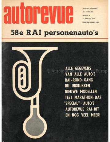 1969 AUTO REVUE MAGAZINE 04 NEDERLANDS, Nieuw, Author