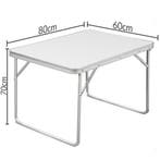 Aluminium inklapbare tuintafel 80x60x68 cm (Tafels), Verzenden, Nieuw