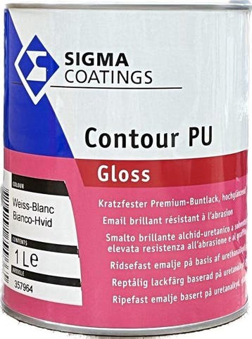 Sigma S2U / Contour PU Gloss - 2,5 liter - WIT, Verzenden, Nieuw