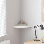vidaXL Hoekwandschap 35x35x3,8 cm MDF eikenkleurig en wit, Huis en Inrichting, Woonaccessoires | Wandplanken en Boekenplanken