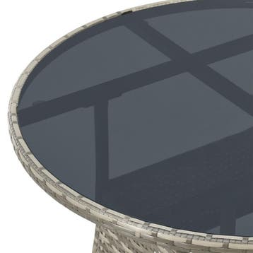 Polyrotan Tuintafel / Bijzettafel / Balkontafel Yoro - Rond, Tuin en Terras, Tuintafels, Verzenden, Nieuw
