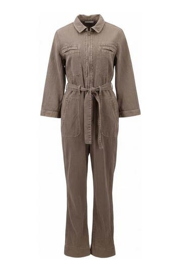 By-bar Jumpsuit in maat L Beige, Kleding | Dames, By-bar, Verzenden, Zo goed als nieuw, Beige