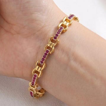 Zonder minimumprijs - Armband 18k goudverguld, Zilver -, Nieuw