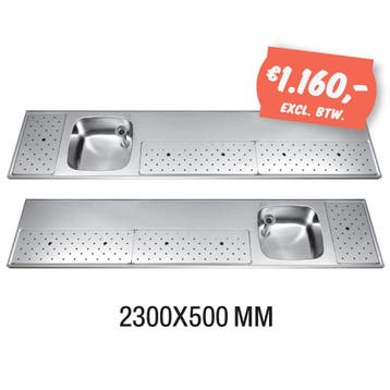 RVS Spoeltapblad ST-BB230-1 - Horecajenp.nl, Nieuw in verpakking