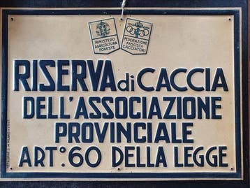 Zeldzame antieke plaquette Riserva di Caccia - Ventennio