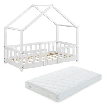Kinderbed Treviolo met uitvalbeveiliging en matras 70x140 cm, Verzenden, Nieuw