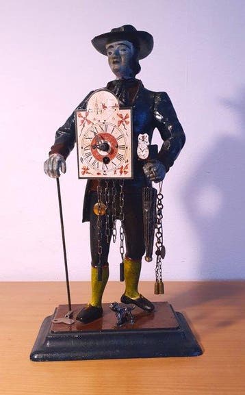Klokkenmannetje tafelklok - - Legering - 1940-1950