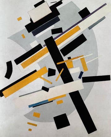 Kasimir Malewitsch - Supremus No. 58: Yellow and Black”.