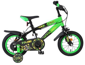 Volare Strike Kinderfiets - Jongens - 12 inch - Zwart Groen, Verzenden, Nieuw
