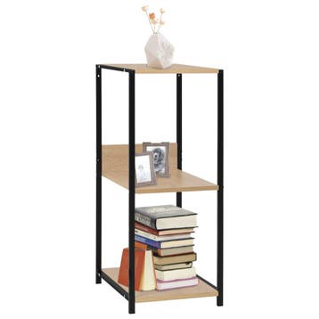 vidaXL Boekenkast 33,5x39,6x79,7 cm bewerkt hout zwart en, Huis en Inrichting, Kasten | Boekenkasten, Minder dan 50 cm, Verzenden