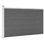 vidaXL Schutting 175x105 cm HKC grijs, Verzenden, Nieuw, Kunststof, 1 tot 2 meter