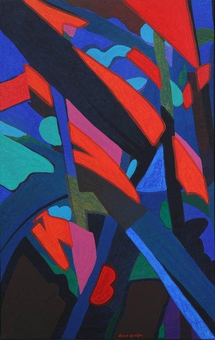 Kuno Schiefer (1948-1992) - Beweging 1, Antiek en Kunst, Kunst | Schilderijen | Modern