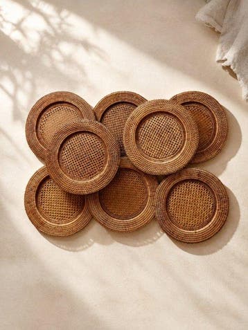 Onderzetter (8) - Rattan - Flamand onderborden