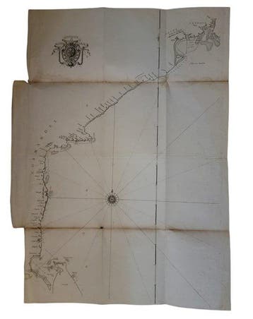 Collectif - Ancienne Carte des côtes de Ceylan et de la côte, Nieuw