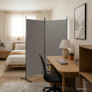 vidaXL Kamerscherm met 2 panelen 175x180 cm stof, Verzenden, Nieuw