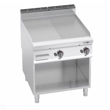 GGM Gastro | Gasbakplaat - 20kW - 1/2 glad 1/2 geribbeld - |, Verzenden, Nieuw, Overige typen