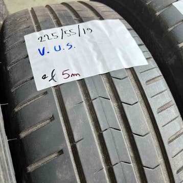 2 x Vredestein 225-55-19 Zomerbanden 5mm, Auto-onderdelen, Banden en Velgen, 19 inch, Gebruikt, Ophalen of Verzenden, Band(en)