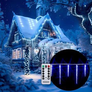 Kerstverlichting Ijspegels 40 LED´s Blauw 10,5m (Interieur), Verzenden, Nieuw