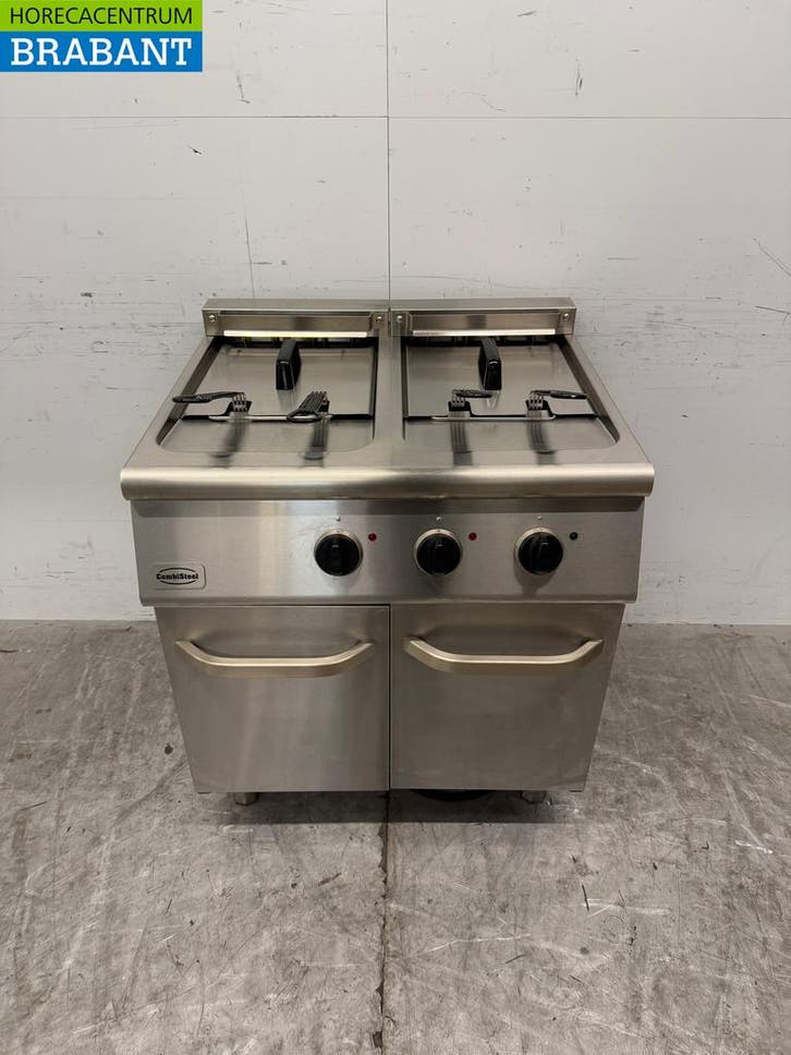 RVS Combisteel Dubbele Friteuse 2 x 18 liter 400V Horeca, Zakelijke goederen, Horeca | Keukenapparatuur, Gebruikt, Ophalen of Verzenden