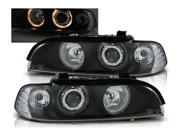 Angel Eyes koplampen Black geschikt voor BMW E39, Auto-onderdelen, Verlichting, Nieuw, BMW, Verzenden