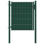 vidaXL Hekpoort PVC en staal 100x81 cm Groen, Verzenden, Nieuw