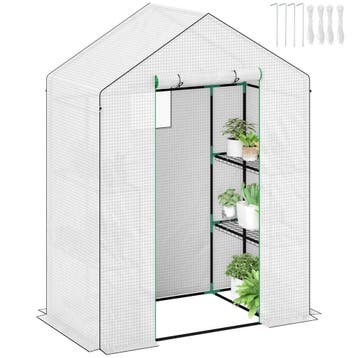 Loopbare Kweekkas met Planken – 143 × 74 × 190 cm, Tuin en Terras, Kassen, Verzenden, Nieuw