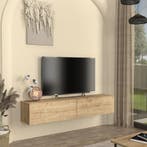 Tv-meubel Nolven zwevend 160x32x30 cm eikenkleurig [en.casa], Verzenden, Nieuw