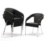 Zwarte Stoelen | Polyrotan | Indoor/Outdoor | Houtskool (..., Verzenden, Nieuw in verpakking