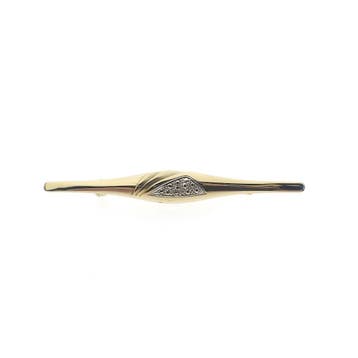 Bicolor gouden broche, Ophalen of Verzenden, Gebruikt, Overige kleuren, Goud