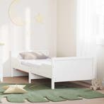 vidaXL Bedframe met uitschuifbaar matras Wit 80 x 200 cm, Verzenden, Nieuw, Wit, Hout