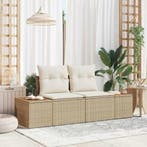 vidaXL Tuinbank Beige 184 x 62 x 85cm poly rattan, Tuin en Terras, Tuinsets en Loungesets, Verzenden, Nieuw, Rotan