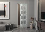 Balci Yara vouwdeur met glas in kleur wit essen 87x214 cm, 100 tot 120 cm, Binnendeur, Nieuw, Ophalen of Verzenden