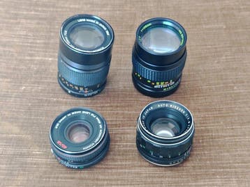 Konica, Rikenon 40mm, 55mm, 135mm Cameralens, Nieuw
