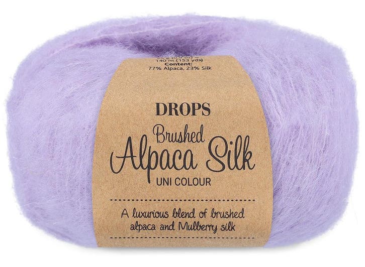 DROPS Brushed Alpaca Silk Uni Colour - 34 zoete orchidee -, Hobby en Vrije tijd, Breien en Haken, Ophalen of Verzenden
