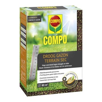 Graszaad droogte | Compo | 80 m² (Strooidoos, 2 kg), Tuin en Terras, Gras en Kunstgras, Verzenden, Nieuw