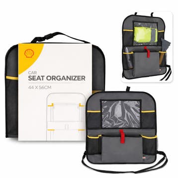 Shell Autostoel Organizer - met Tablet Houder - Zwart, Verzenden, Nieuw