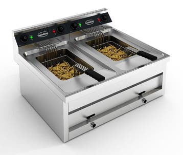 Combisteel Friteuse | Elektrisch | 12+12L | 2x 400v | Aftapk, Ophalen of Verzenden, Nieuw in verpakking