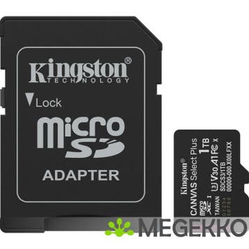 Kingston MicroSD Canvas Select Plus Gen3 1TB + Adapter, Verzenden, Nieuw