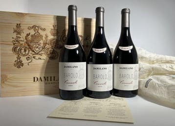 Damilano - 2009, 2010, 2011 Cannubi Riserva - Family Case, Verzamelen, Nieuw
