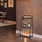 Vrijstaand Hoek Wijnrek – 3-Lagen Flessenrek met Planken, Huis en Inrichting, Woonaccessoires | Wijnrekken, Verzenden, Nieuw