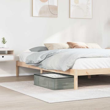 vidaXL Opbergdoos met transparant bovenraam Grijs 70 x 40 x, Huis en Inrichting, Verzenden, Nieuw