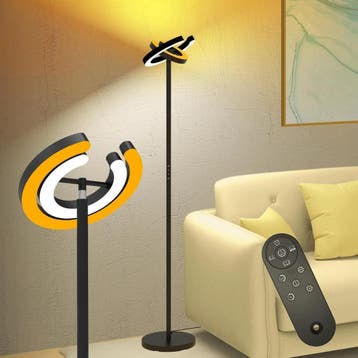 LED vloerlamp 2 ringen dimbaar 190 cm, Verzenden, Nieuw