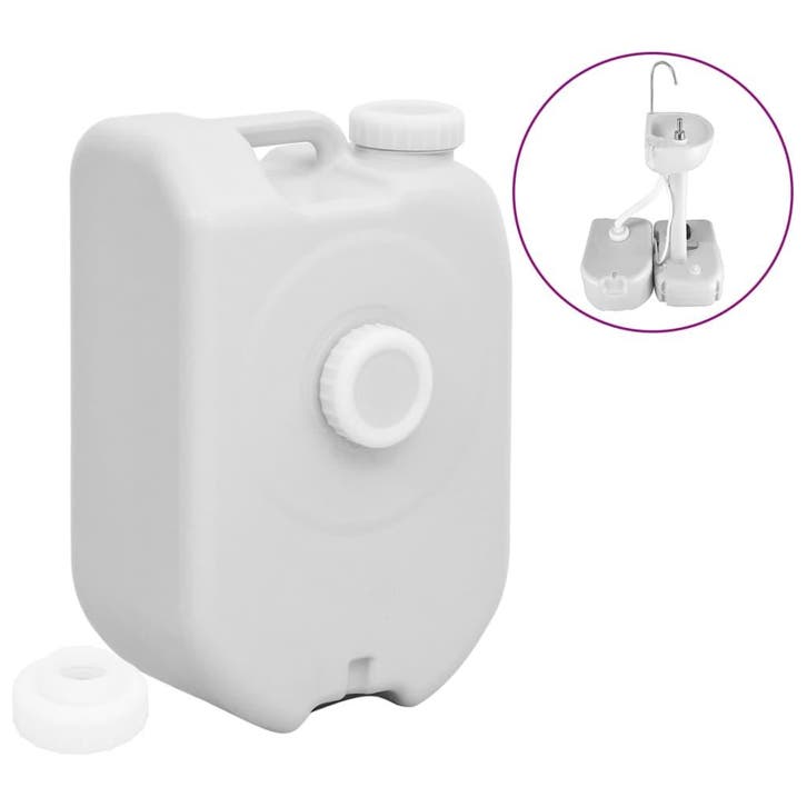 vidaXL Watertank draagbaar 24 L grijs, Sport en Fitness, Bergsport en Wandelen, Nieuw, Verzenden