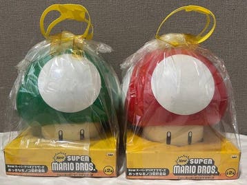 Banpresto - Super Mario Mushroom Coin Bank Set Red & Green, Nieuw