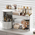 Roterende Make-up Organizer met Laden en Borstelhouder, Verzenden, Nieuw