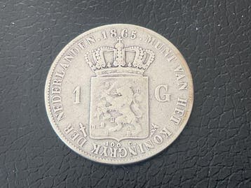 Nederland. Willem III. 1 Gulden 1865 (Zonder minimumprijs)